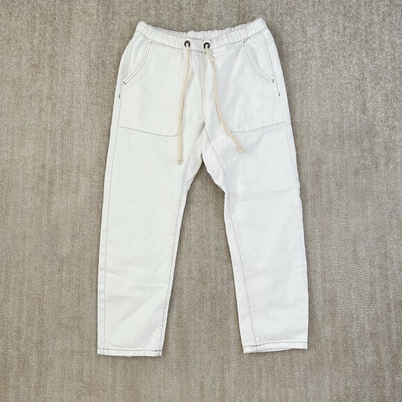 Revolve One Teaspoon Shabbies White Boyfriend Cropped Jeans S - Picture 1 of 10